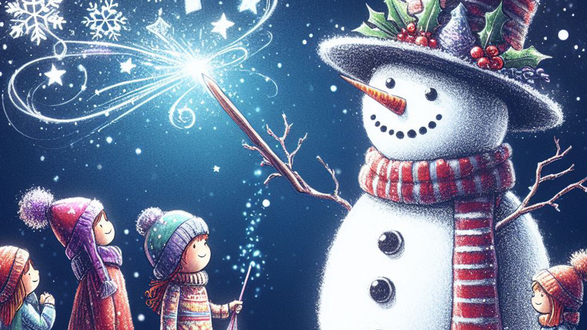 Krátká vánoční pohádka, příběh o sněhulákovi, online čtění
